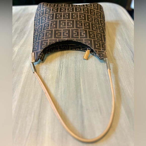 Designer Vintage Shoulder Bag Vachetta Leather & Coated Canvas - Picture 11 of 16